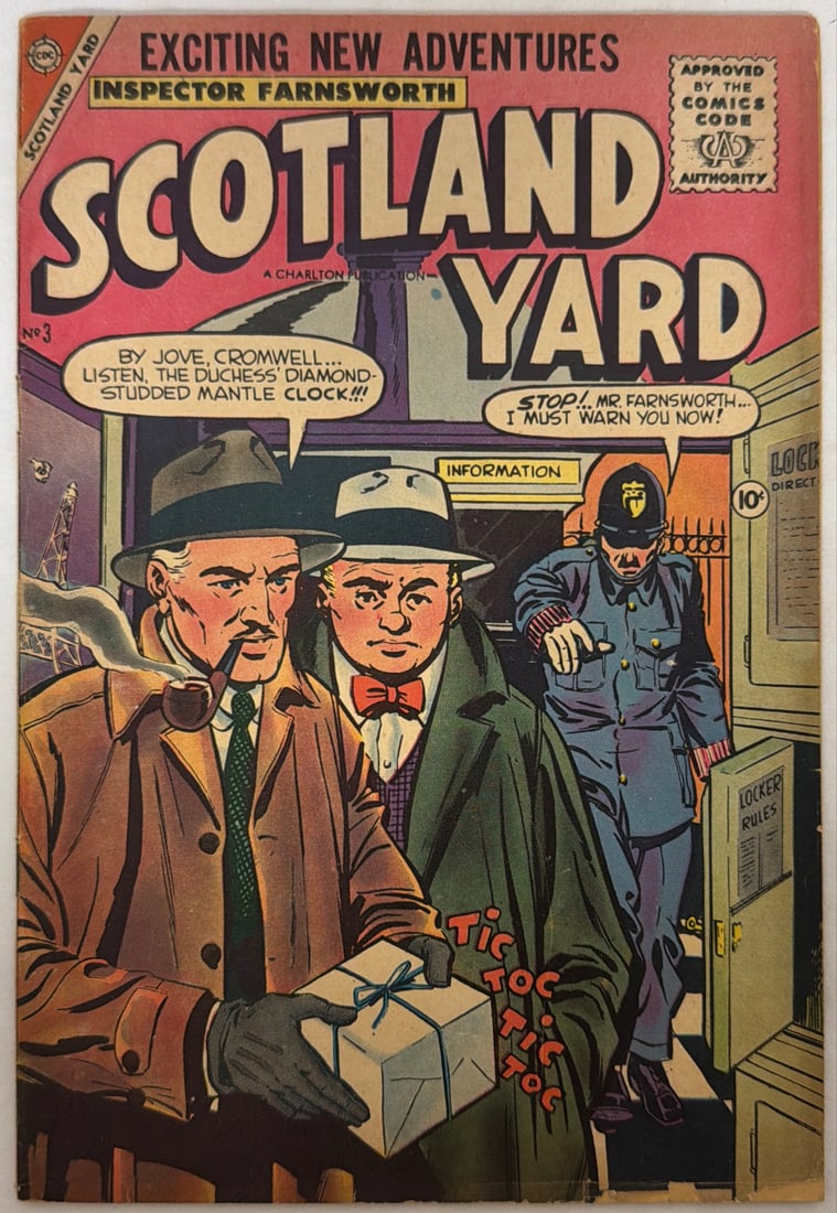 Scotland Yard 3 Charlton Comic Book: 1955, please preview and see all photos for condition