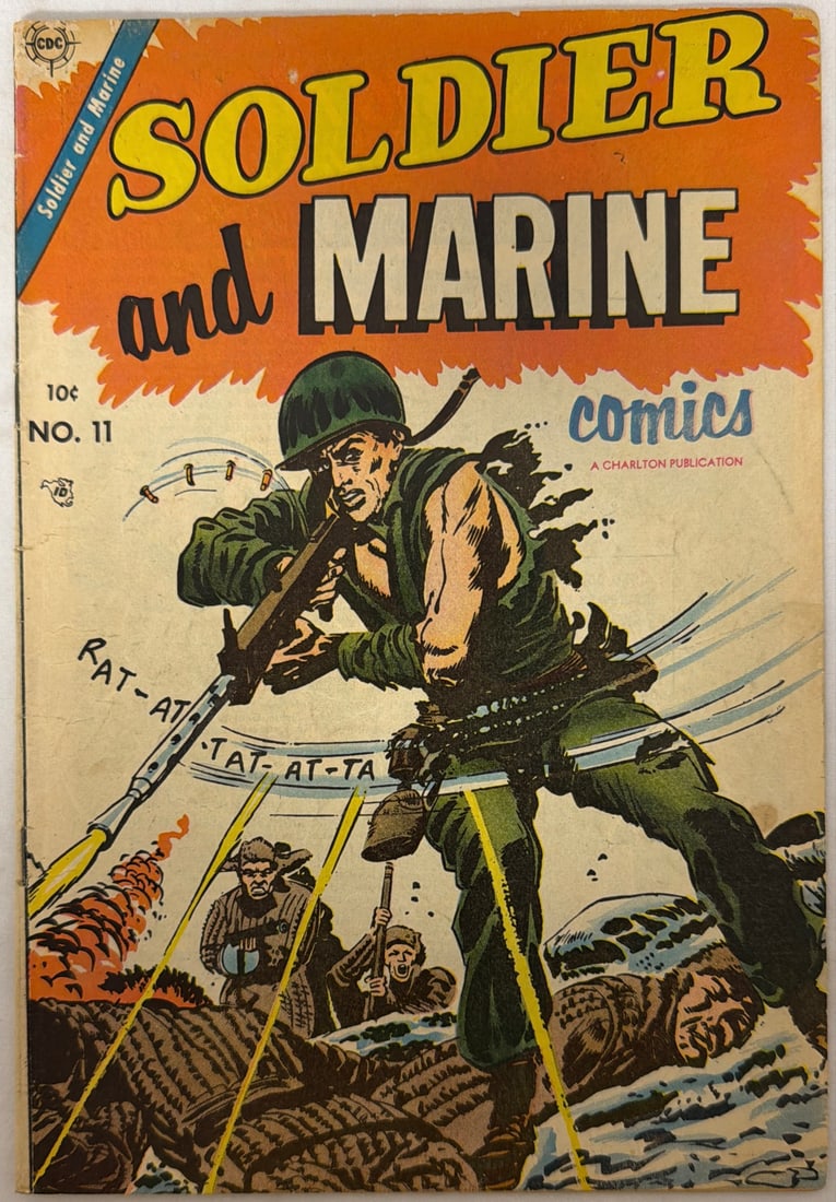 Soldier and Marine Comics 11 Charlton Comic Book: 1954, please preview and see all photos for condition