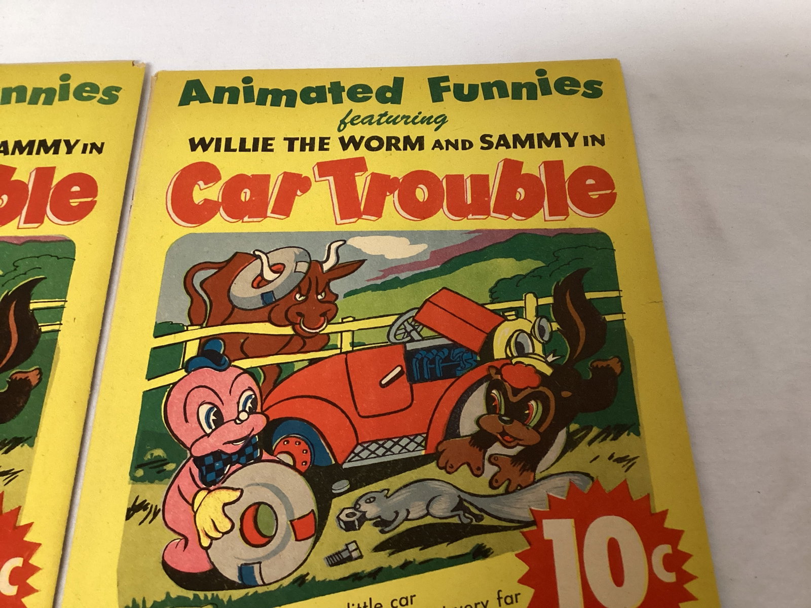 Two Animated Funnies Car Trouble Fawcett Toys - 2