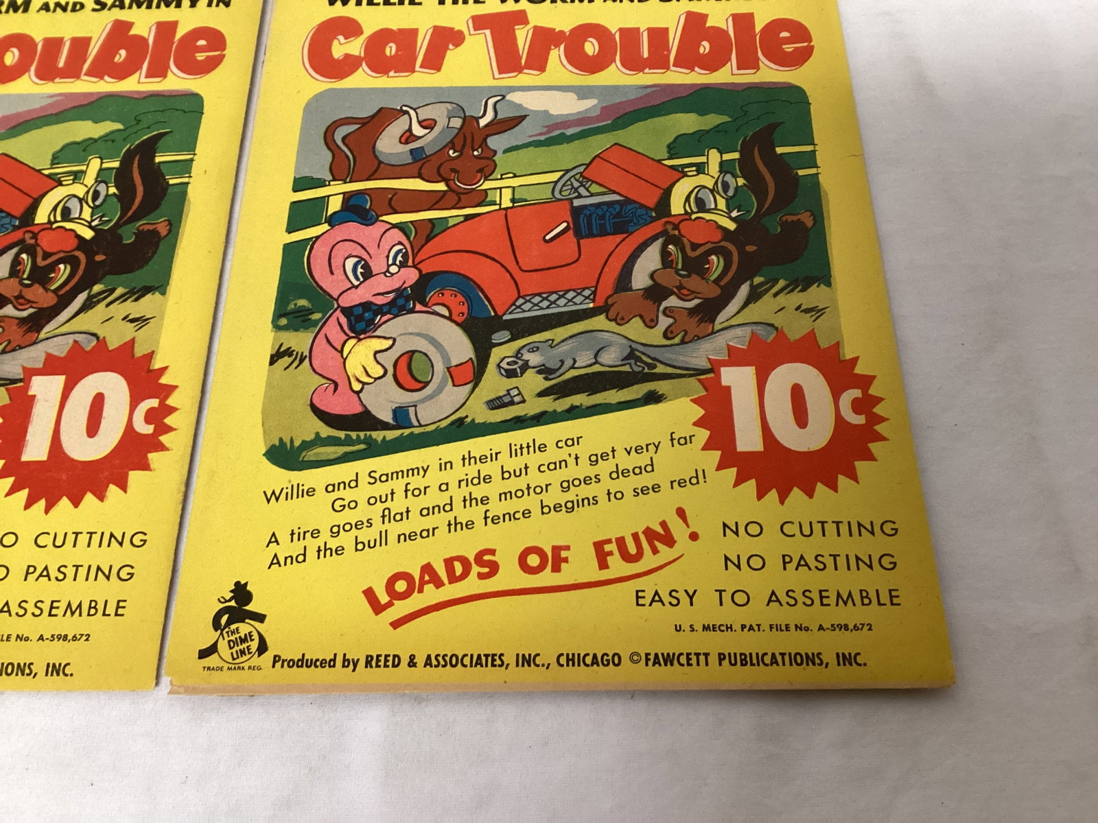 Two Animated Funnies Car Trouble Fawcett Toys - 3