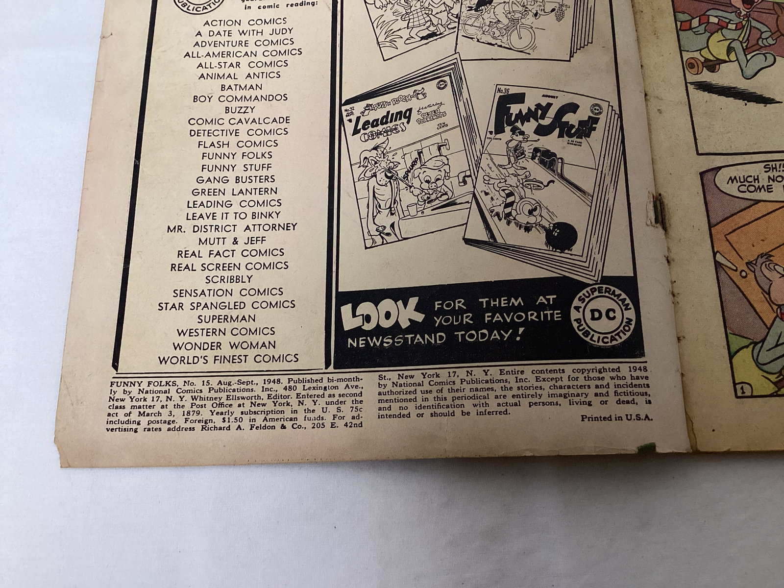 Funny Folks 15 DC Comic Book - 7