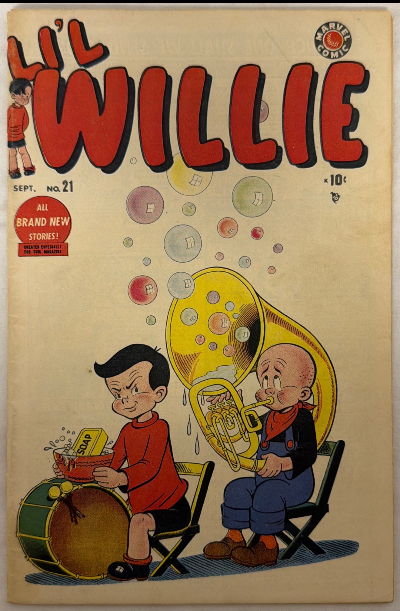 Lil Willie 21 Marvel Comic Book: 1949, please preview and see all photos for condition