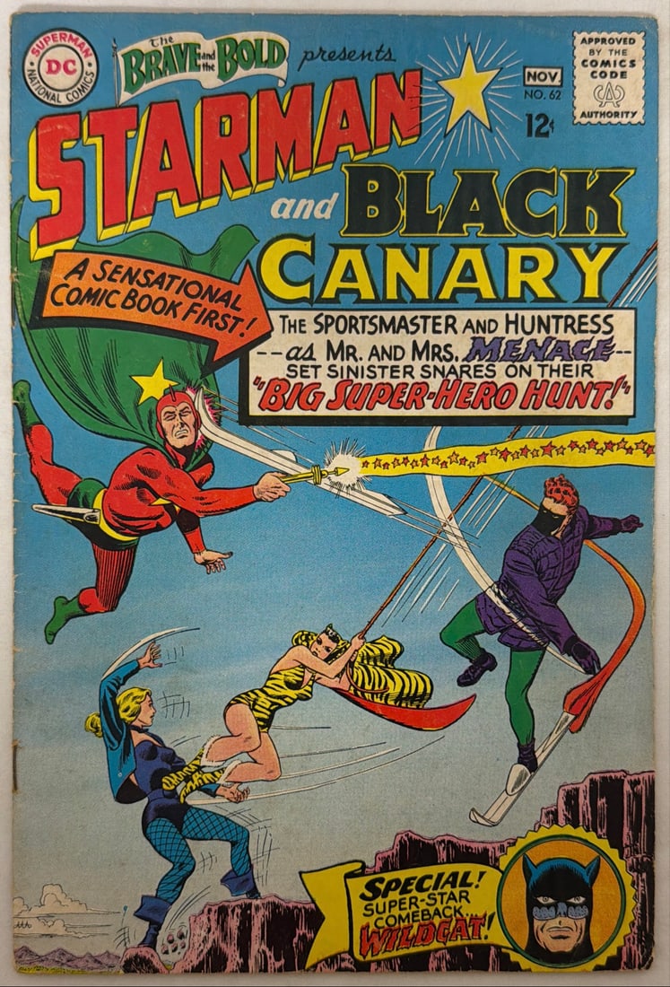 Brave and the Bold 62 DC Starman Black Canary Comic Book: 1965, please preview and see all photos for condition