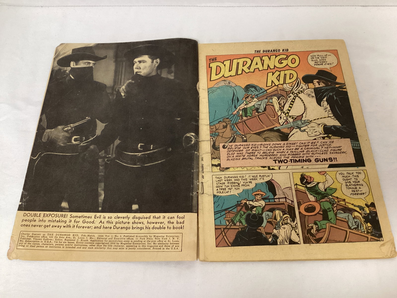 Durango Kid 3 Magazine Enterprises Comic Book - 6