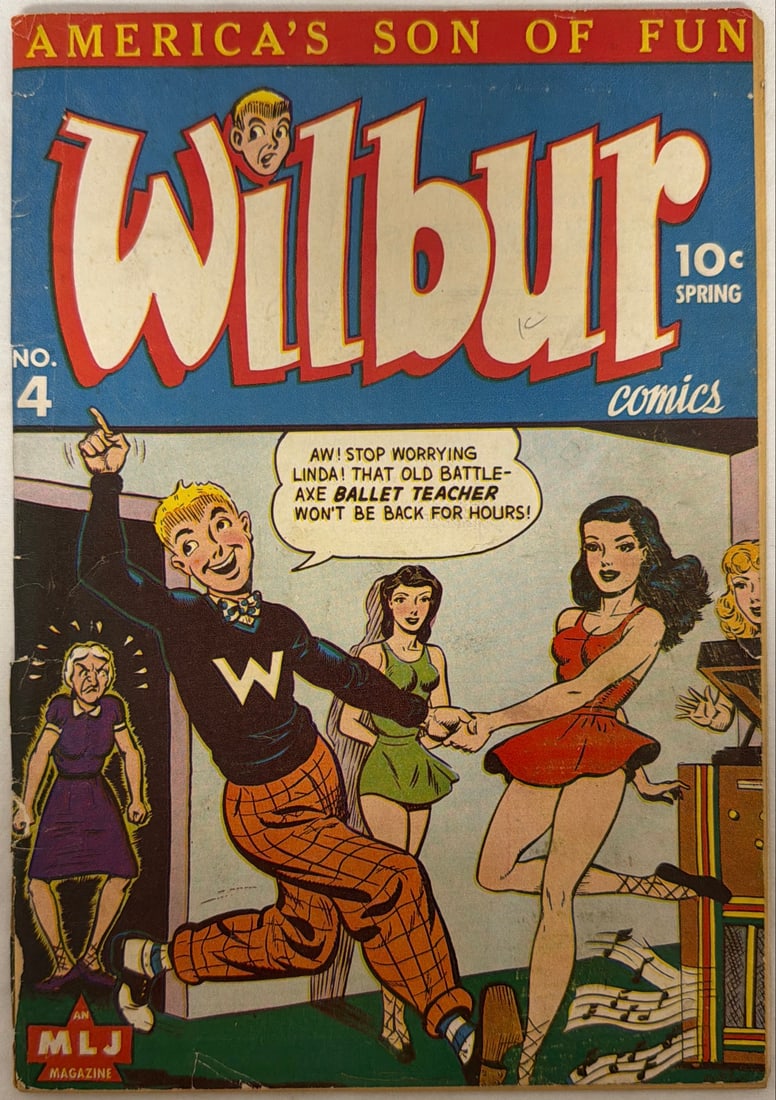 Wilbur 4 Archie Comic Book: 1945, please preview and see all photos for condition