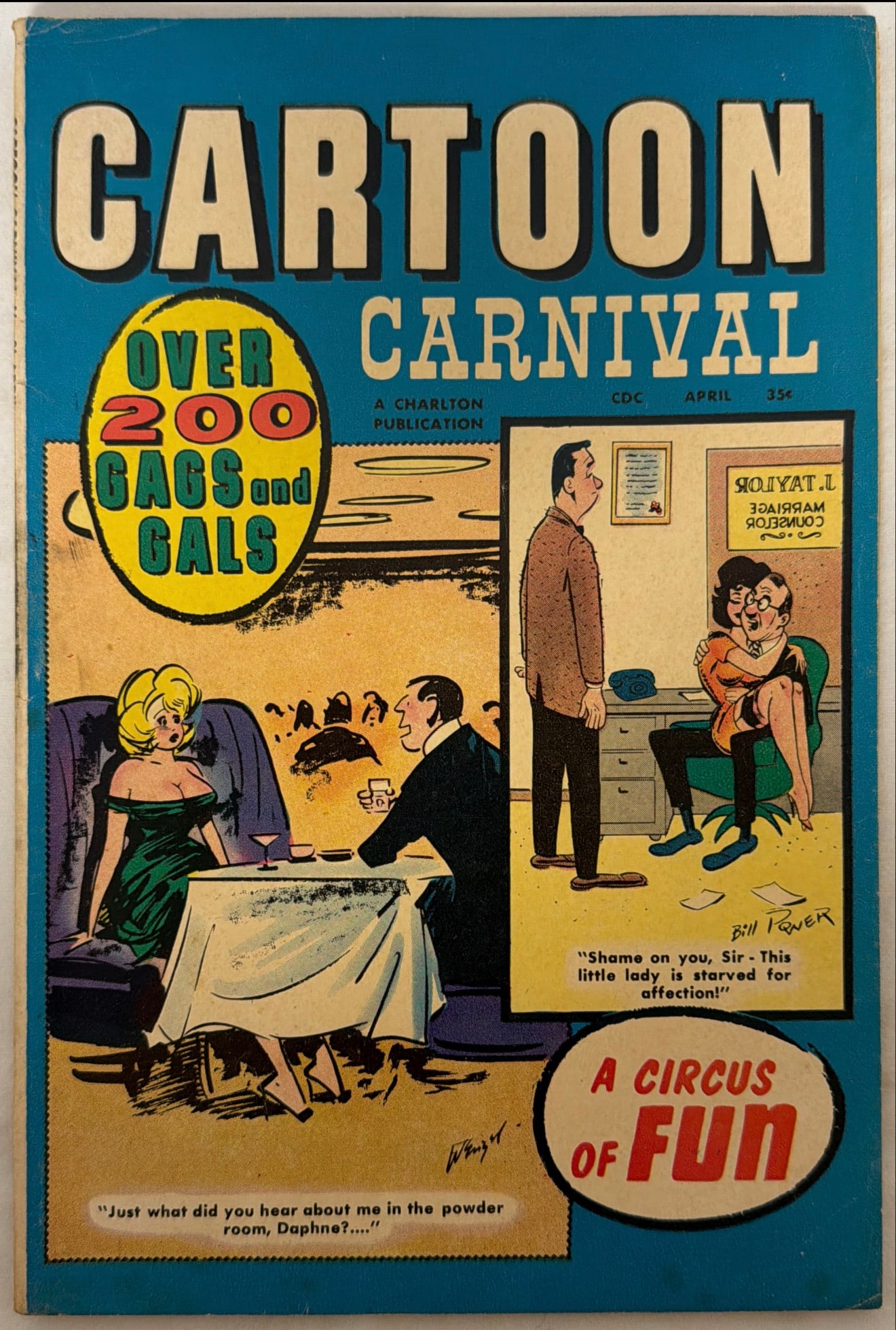 Cartoon Carnival 21 Charlton Comic Book: 1968, please preview and see all photos for condition