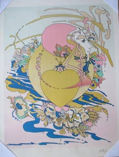 Rare Peter Max Signed & Numbered Print – 17" x 22" 294/300: "Enjoy FREE shipping on all items in this auction!"Rare Peter Max Signed & Numbered Print – 17" x 22"This is an exceptionally rare Peter Max print, measuring 17" x 22", and is both signed and
