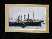 RMS Titanic Rare Maiden Voyage Near Collision – Original 1912 Brown Brothers Cabinet Photo –