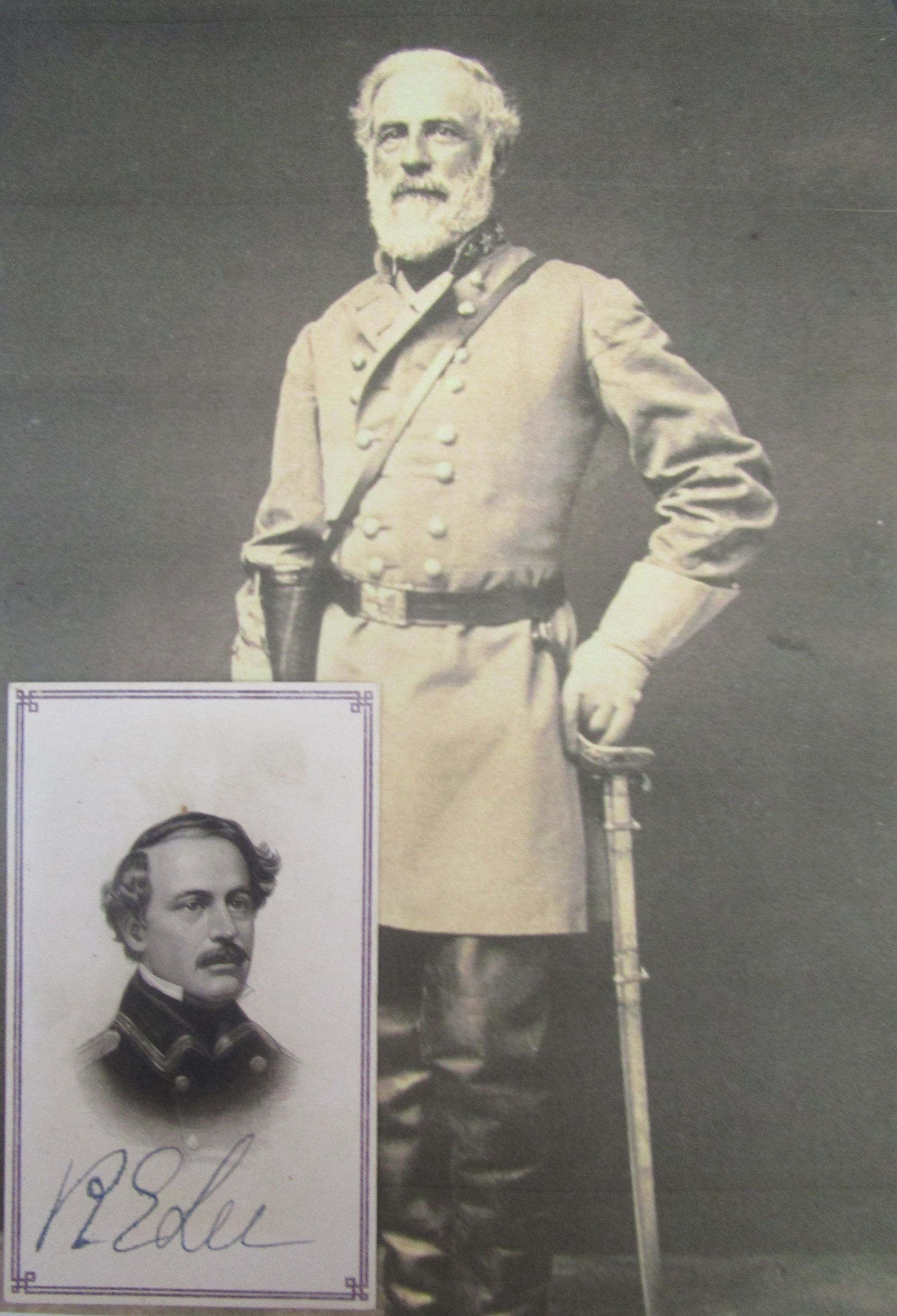Robert E. Lee Signed CDV (Carte de Visite) Card with Certificate of Authenticity (1 of 3)