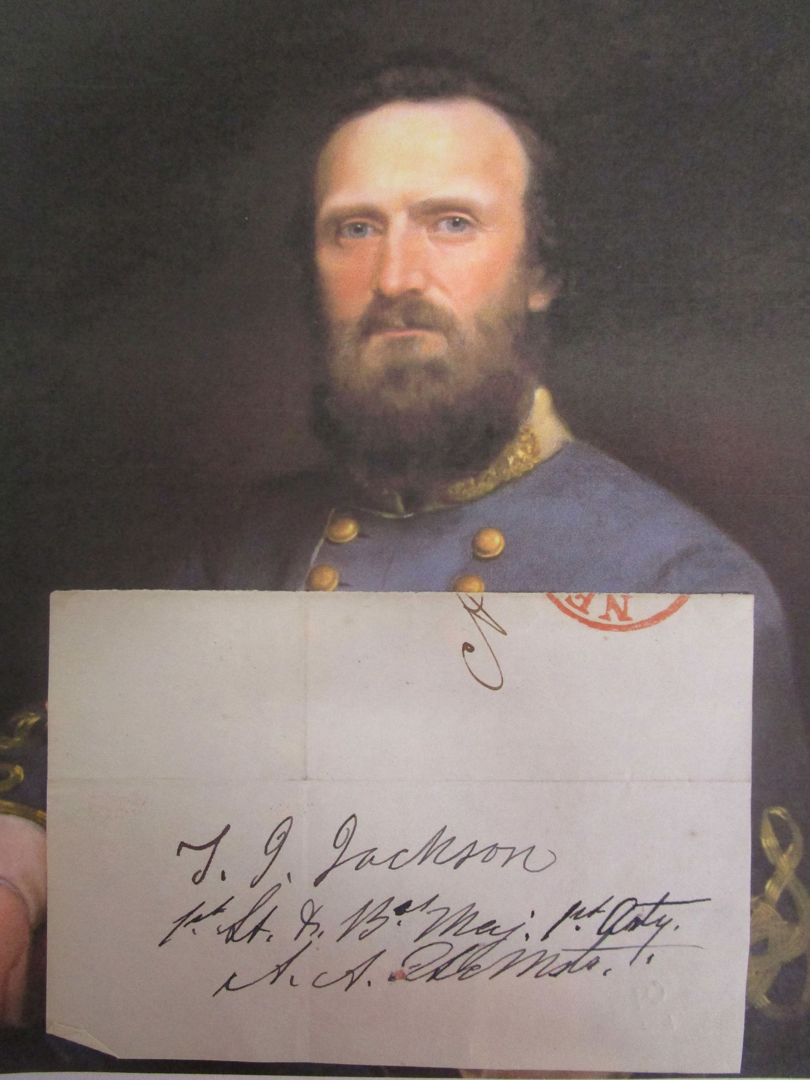 Stonewall Jackson Partial Document Cut Signature with Certificate (1 of 1)