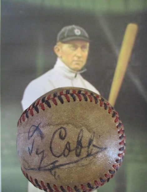 Ty Cobb Signed Official Reach Baseball with Certificate of Authenticity (1 of 2)