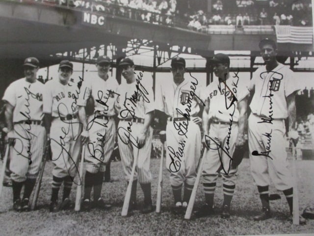 1938 Baseball All-Star Team Photo Signed Lou Gehrig, Jimmie Fox, Joe DiMaggio etc (1 of 1)