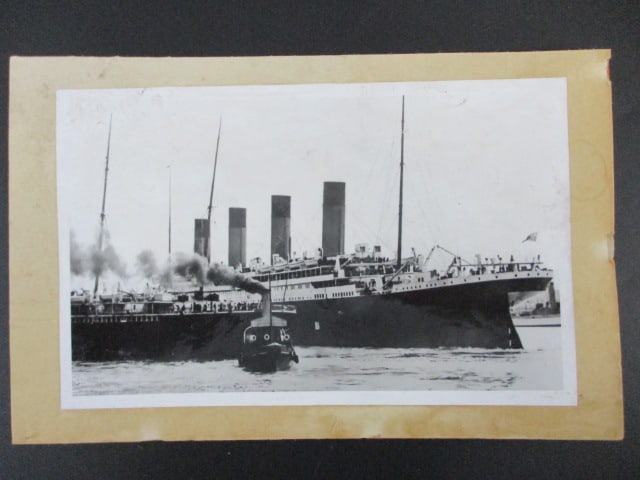 RMS Titanic Rare Maiden Voyage Near Collision – Original 1912 Brown Brothers Cabinet Photo (1 of 1)