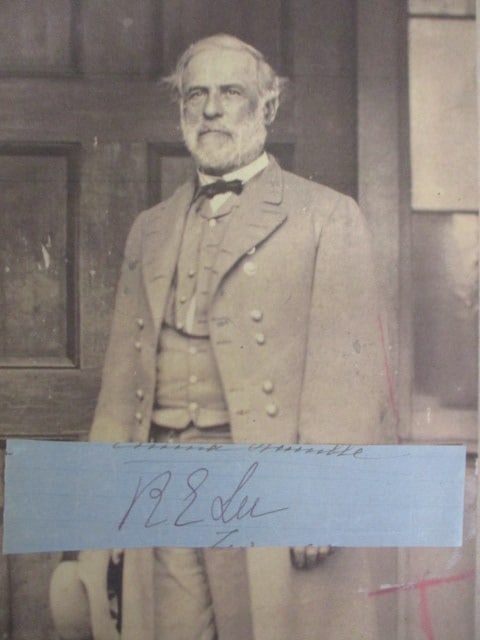 Rare Robert E. Lee Signed Partial Document – Cut Signature with Certificate (1 of 3)