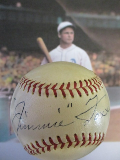 Jimmie Fox Single Signed 1951 OAL William Harridge Baseball (1 of 2)
