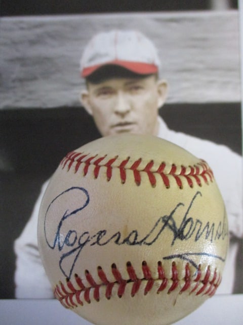 Rogers Hornby Single signed 1951 OAL William Harridge Baseball (1 of 2)