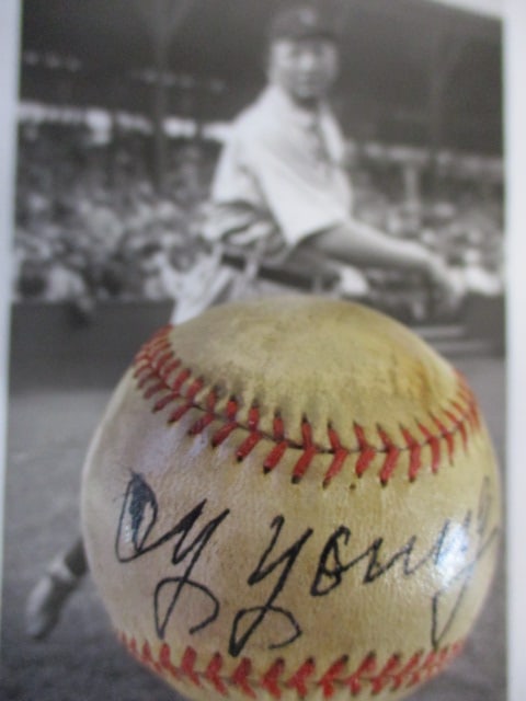 Cy Young Signed Official League Baseball with Certificate (1 of 1)