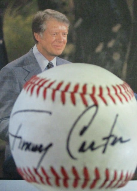 Jimmy Carter Single signed Rawlings Little League Baseball (1 of 2)