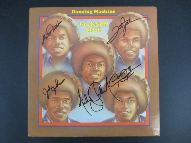 Jackson 5 Signed Dancing Machine Album Cover with Certificate (1 of 3)