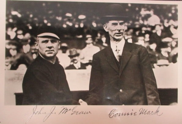 Connie Mack and John McGraw Dual-Signed 10" x 7" Photograph with Certificate (1 of 3)