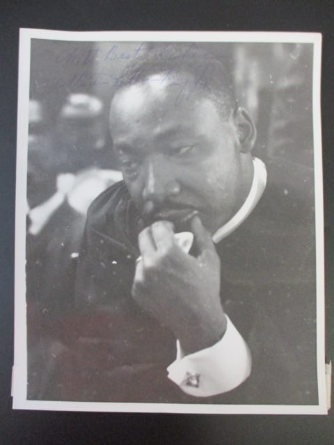 Martin Luther King Jr. Signed 8" x 10" Photograph — Inscribed "Best Wishes" with Certificate (1 of 3)
