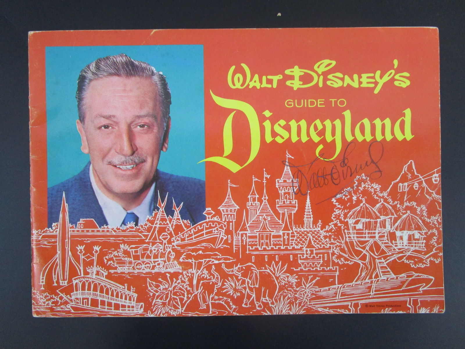 Walt Disney Signed Walt Disney’s Guide to Disneyland – 1963 Edition – With Certificate (1 of 5)