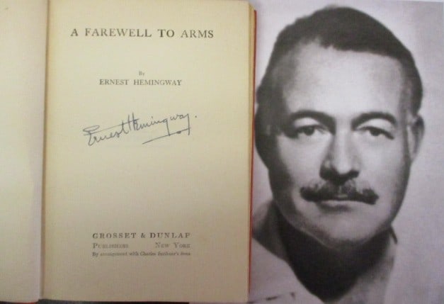 Ernest Hemingway Double-Signed A Farewell to Arms First Edition with Certificate of Authenticity (1 of 3)