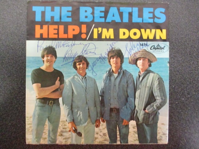The Beatles Signed “Help!” 45 RPM Record Cover with Certificate of Authenticity (1 of 3)