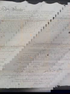 George Washington and Thomas Jefferson Signed Full Deed Document Dated October 15, 1799 – 22”: George Washington and Thomas Jefferson Signed Full Deed Document Dated October 15, 1799 – 22&rdquo; x 17&rdquo; with Certificate.Offered here is a truly exceptional and historically significant arti