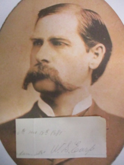 Wyatt Earp Signed Partial Cut Document with Certificate of Authenticity (1 of 2)