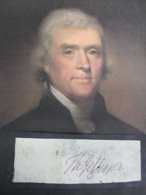 Exceptional Thomas Jefferson Signed Partial Cut Document with Certificate of Authenticity (1 of 2)