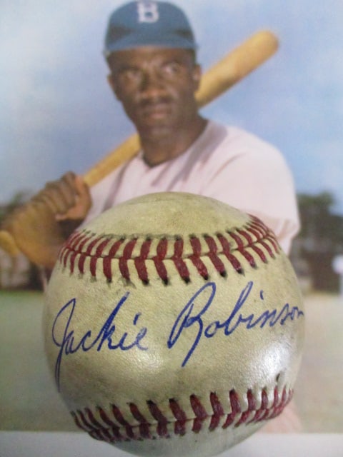 Jackie Robinson Signed Spalding Official Baseball with Certificate of Authenticity (1 of 2)