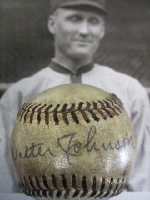 Walter Johnson Signed Reach Official Baseball with Certificate of Authenticity (1 of 2)