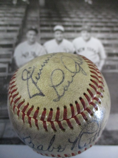 Babe Ruth, Lou Gehrig & Jimmie Foxx Signed Official World Series Baseball with Certificate of Authen (1 of 4)