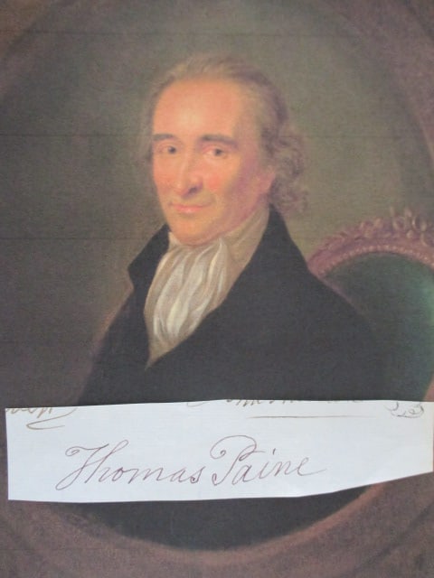 Thomas Paine Signed Partial Cut Document with Certificate of Authenticity (1 of 2)