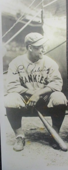 Lou Gehrig Signed 10" x 4" Photograph with Certificate (1 of 3)