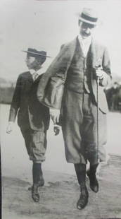 RMS Titanic Rare Circa 1912 Original Brown Brothers Photo of John Jacob Astor IV: Rare Circa 1912 Original Brown Brothers Photo of John Jacob Astor IV and Son – RMS Titanic Connection – 7&rdquo; x 4&rdquo;.Presented here is an exceptionally rare original Brown Brothers photogra