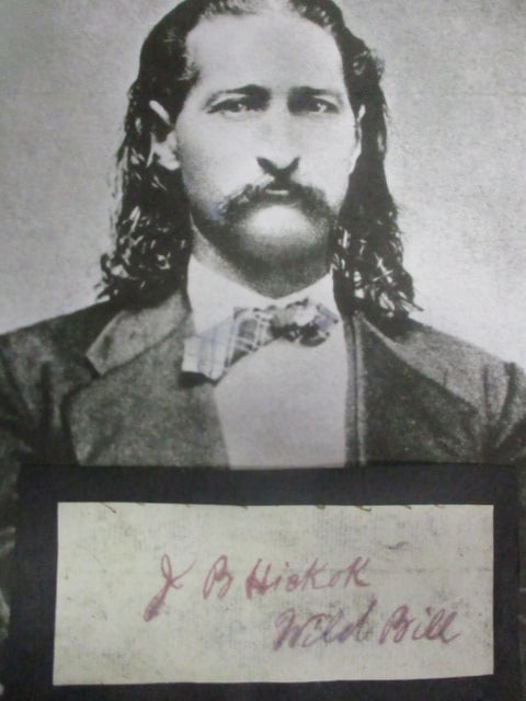 Wild Bill Hickok Signed Partial Cut Document with Certificate (1 of 3)