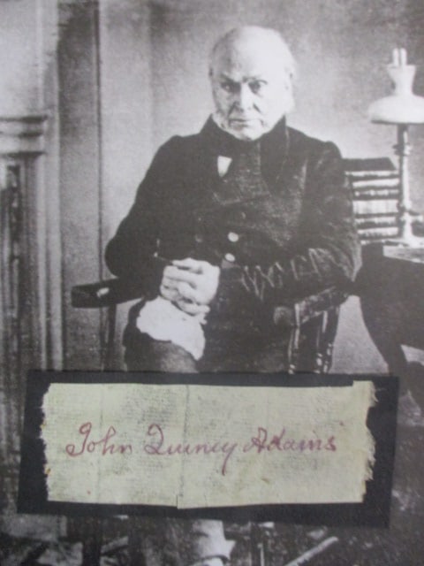 John Quincy Adams Signed Partial Cut Document with Certificate (1 of 3)