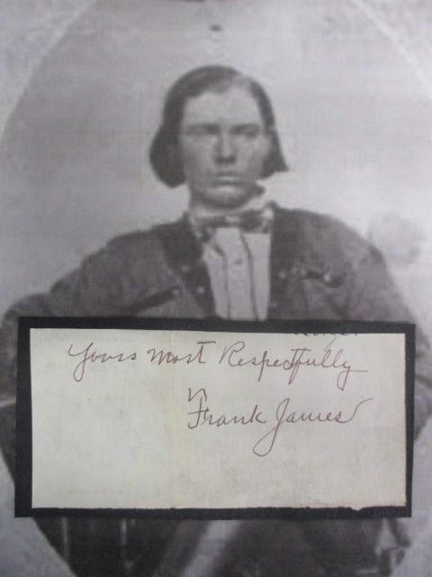 Frank James Signed Partial Cut Document with Certificate (1 of 3)