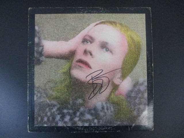David Bowie Signed Hunky Dory Album Cover with Certificate of Authenticity (1 of 2)