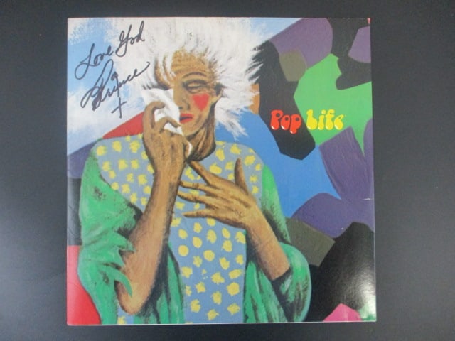 : Prince Signed Pop Life Album Cover with Certificate of Authenticity (1 of 3)