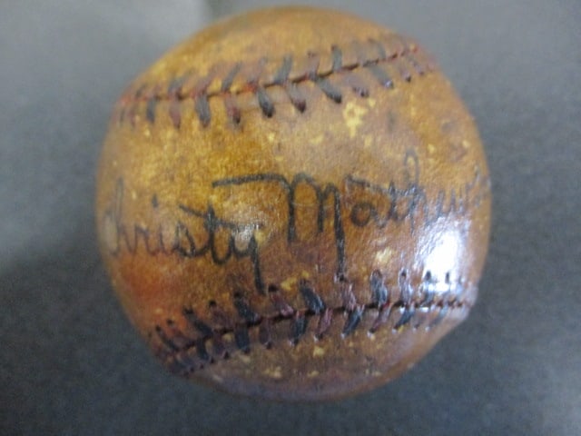 Christy Mathewson Signed Official League Baseball with Certificate of Authenticity (1 of 3)