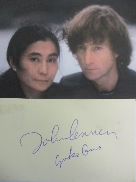 John Lennon and Yoko Ono Dual Signed Cut Signatures with Certificate (1 of 2)