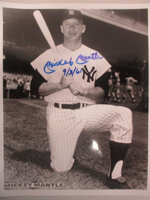 Mickey Mantle Signed 8" x 10" Photograph with Certificate: "Enjoy FREE shipping on all items in this auction!"Mickey Mantle Signed 8" x 10" Photograph with Certificate of Authenticity.Presented is a classic 8” x 10” photograph signed by New York Y