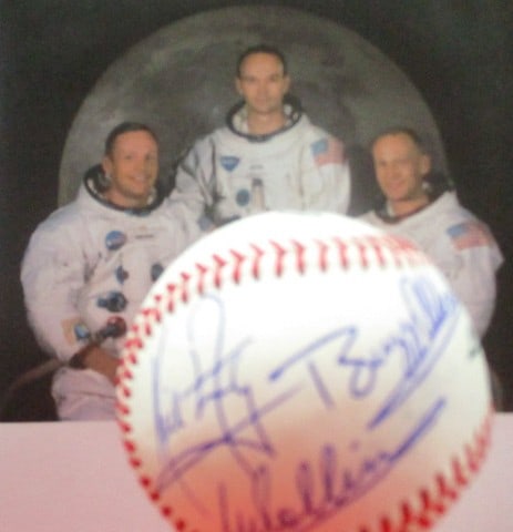 Apollo 11 Crew Signed Rawlings Baseball with Certificate of Authenticity (1 of 2)