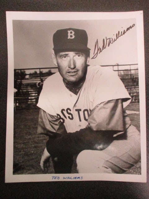 Ted Williams Signed 8x10 Photograph with Certificate of Authenticity (1 of 2)