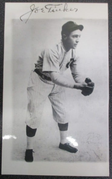 Joe Tinker Signed 8x5 Photograph with Certificate of Authenticity: Joe Tinker Signed 8x5 Photograph with Certificate of Authenticity.Offered here is an exceptional 8x5 photograph hand-signed by Hall of Fame shortstop Joe Tinker. The image captures Tinker from his pla