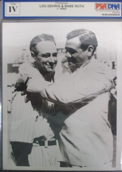 Babe Ruth, Lou Gehrig 8" x 10" Original Photograph PSA (1 of 1)