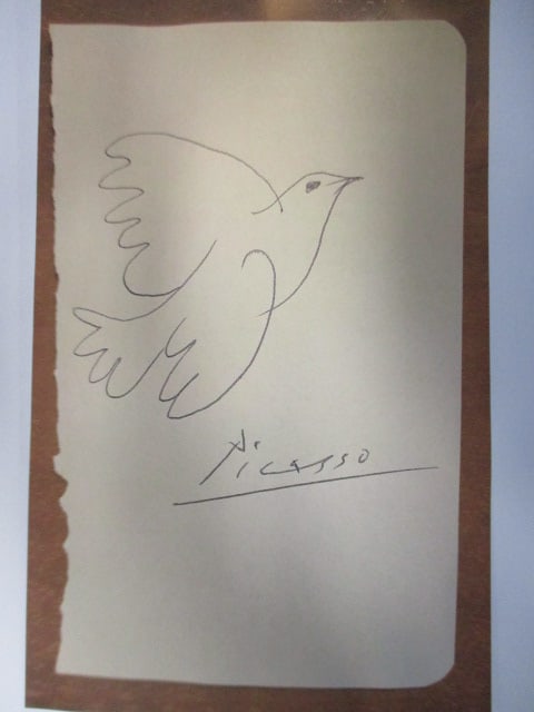 Pablo Picasso Signed Album Page (1 of 1)